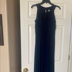 Navy Blue Floor Length Gown